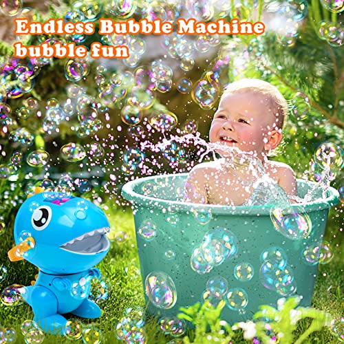 balnore Dinosaur Bubble Machine – 3500+ Per Minute Bubbles for Toddlers 1-3 | Bubble Blower for Toddlers Outdoor Indoor Play, Birthday Bubble Maker Gifts Summer Toys for Toddlers
